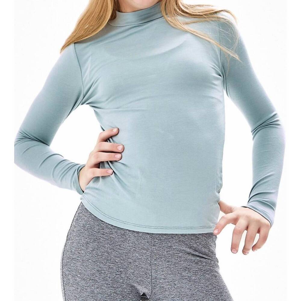 NEW GOOD GIRL florrie long sleeve modal knit top in sage
